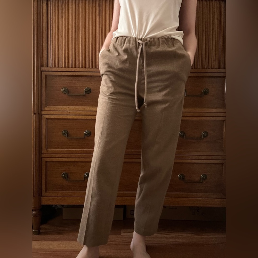 Aritzia Babaton Jimmy Pants in Heather Camel XXS